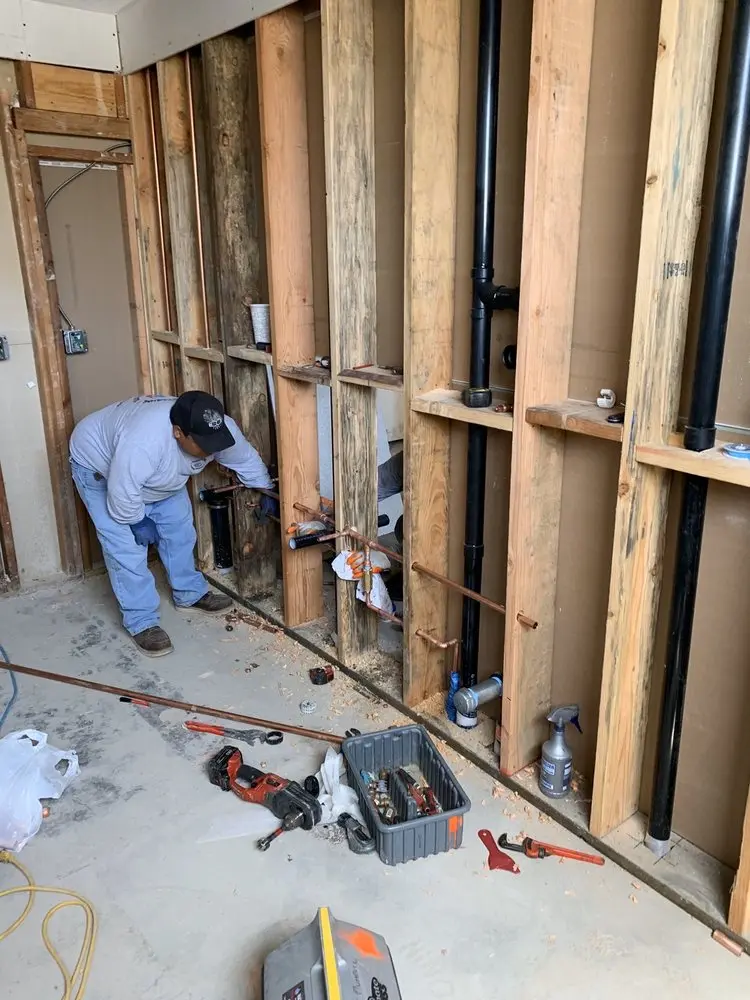 Commercial rough-in plumbing for Gas Line Repair in Harrisburg